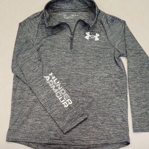 Under Armour Heathered Gray Quarter-Zip Pullover